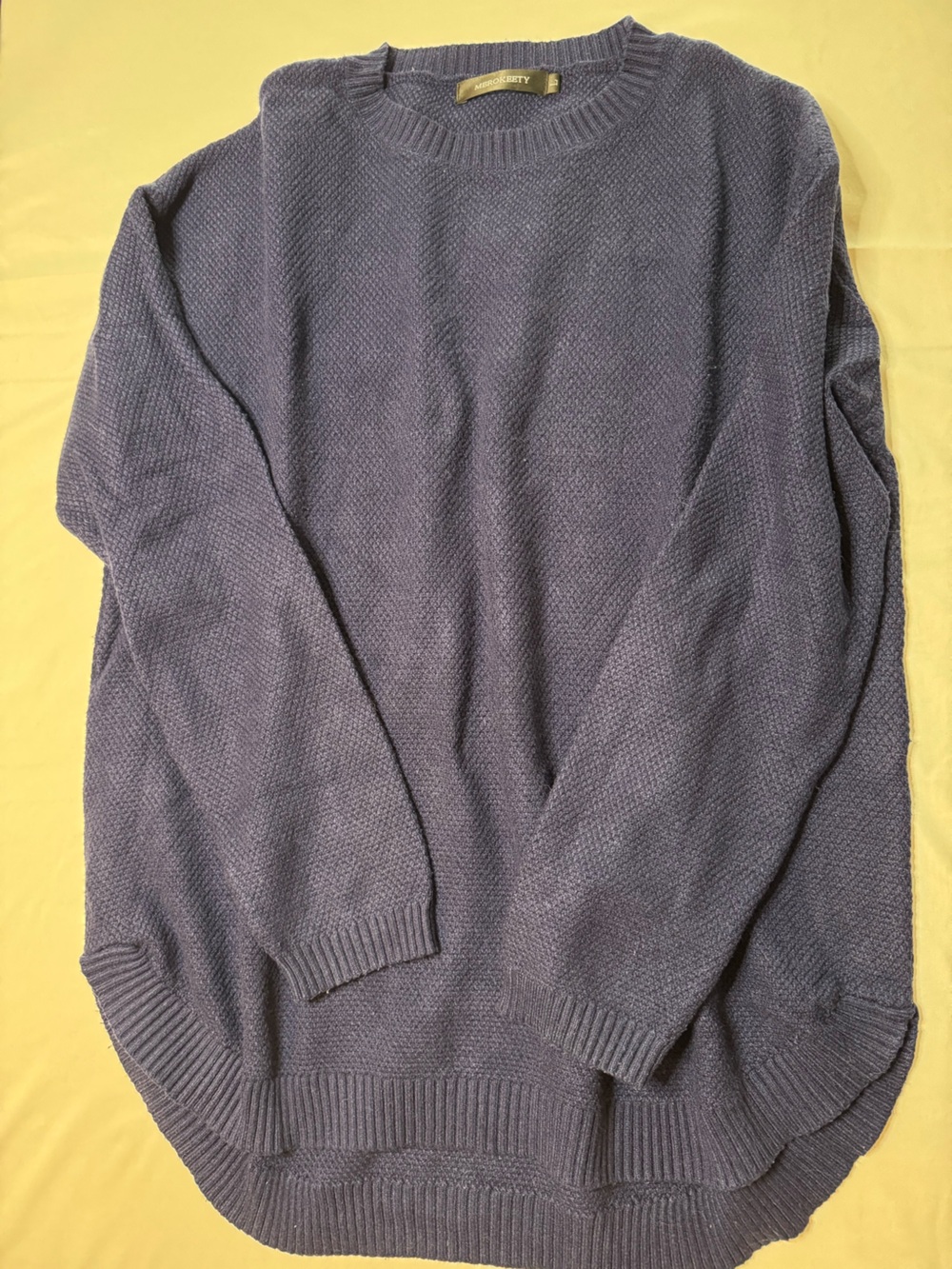 Soft Knit Crewneck Sweater in Navy